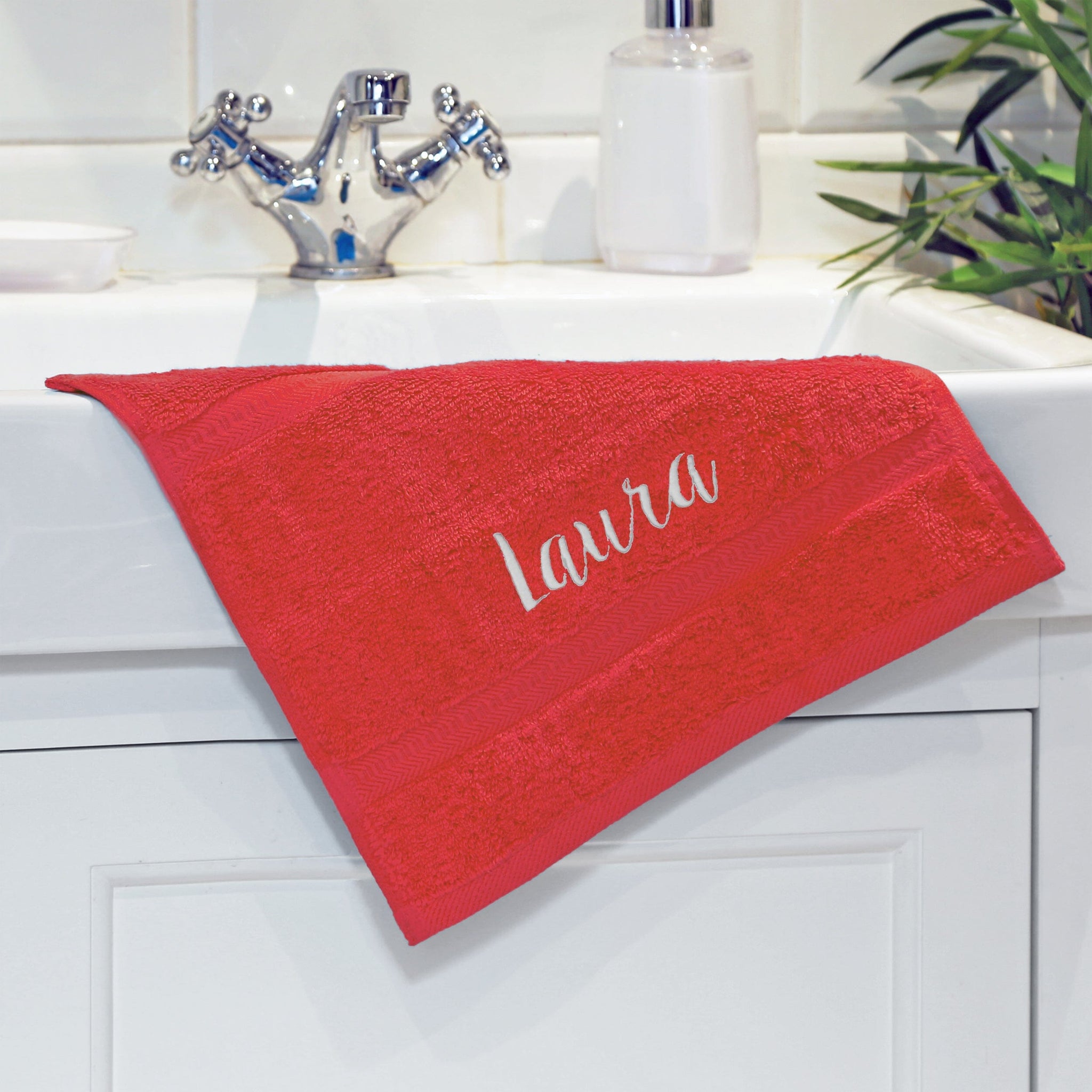 name on red face flannel