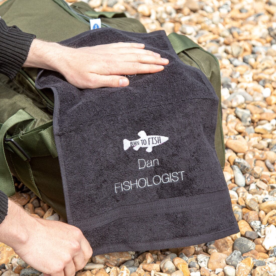 personalised novelty fishing towel