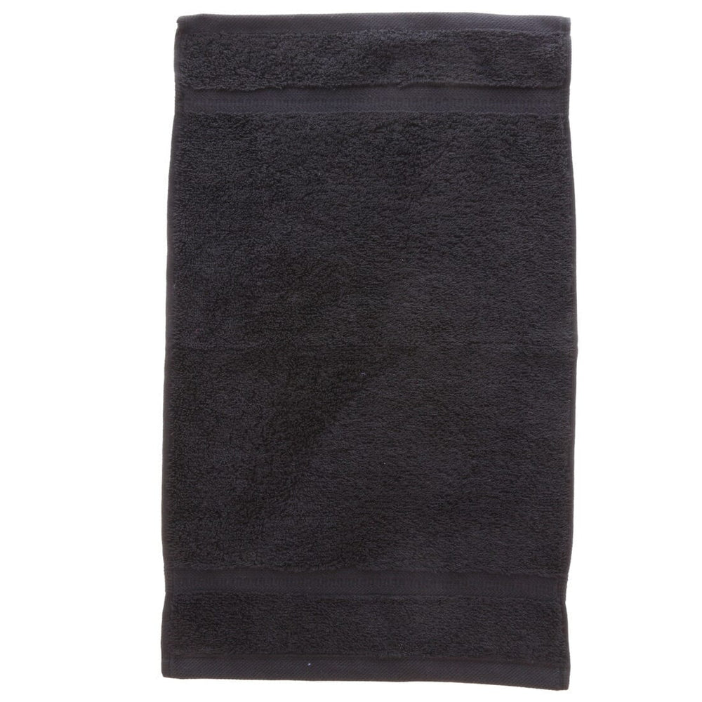 Black guest towel