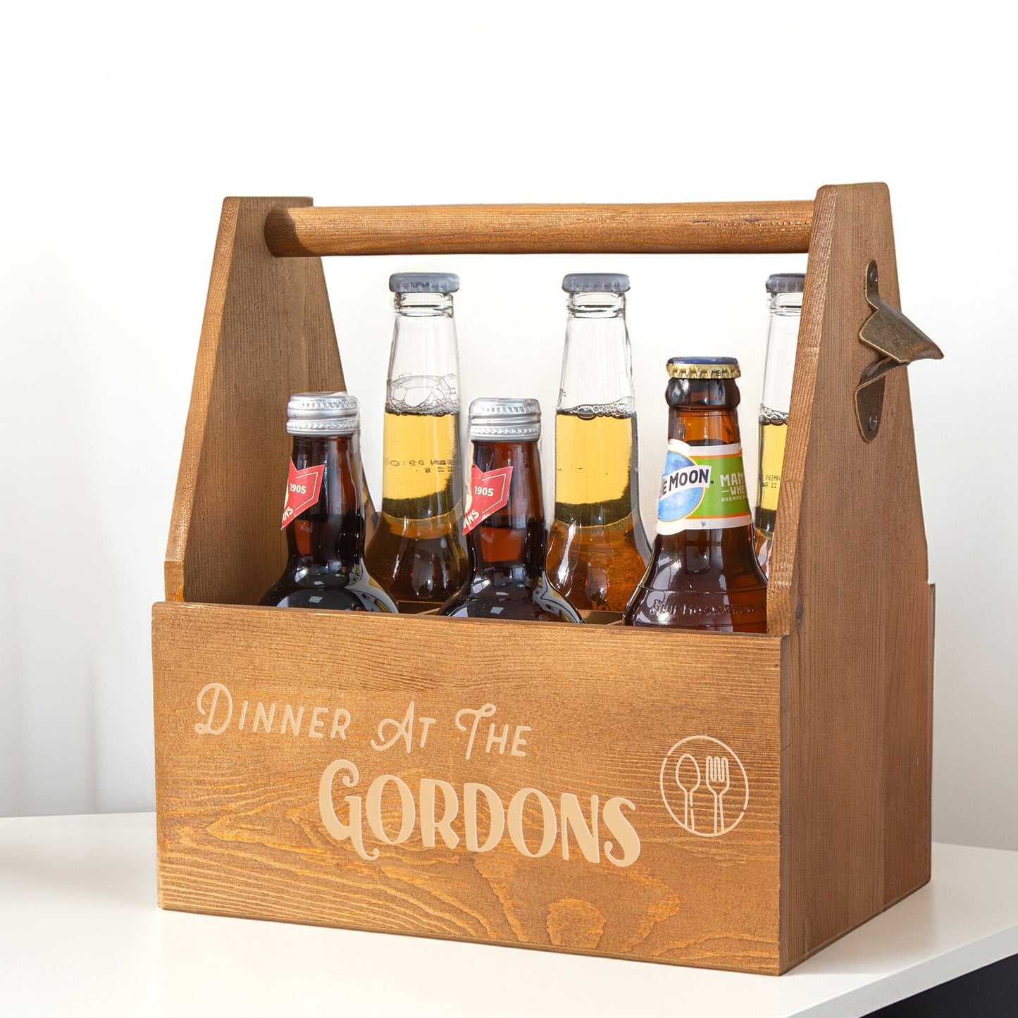 6 Beer Bottle Caddy with Bottle Opener