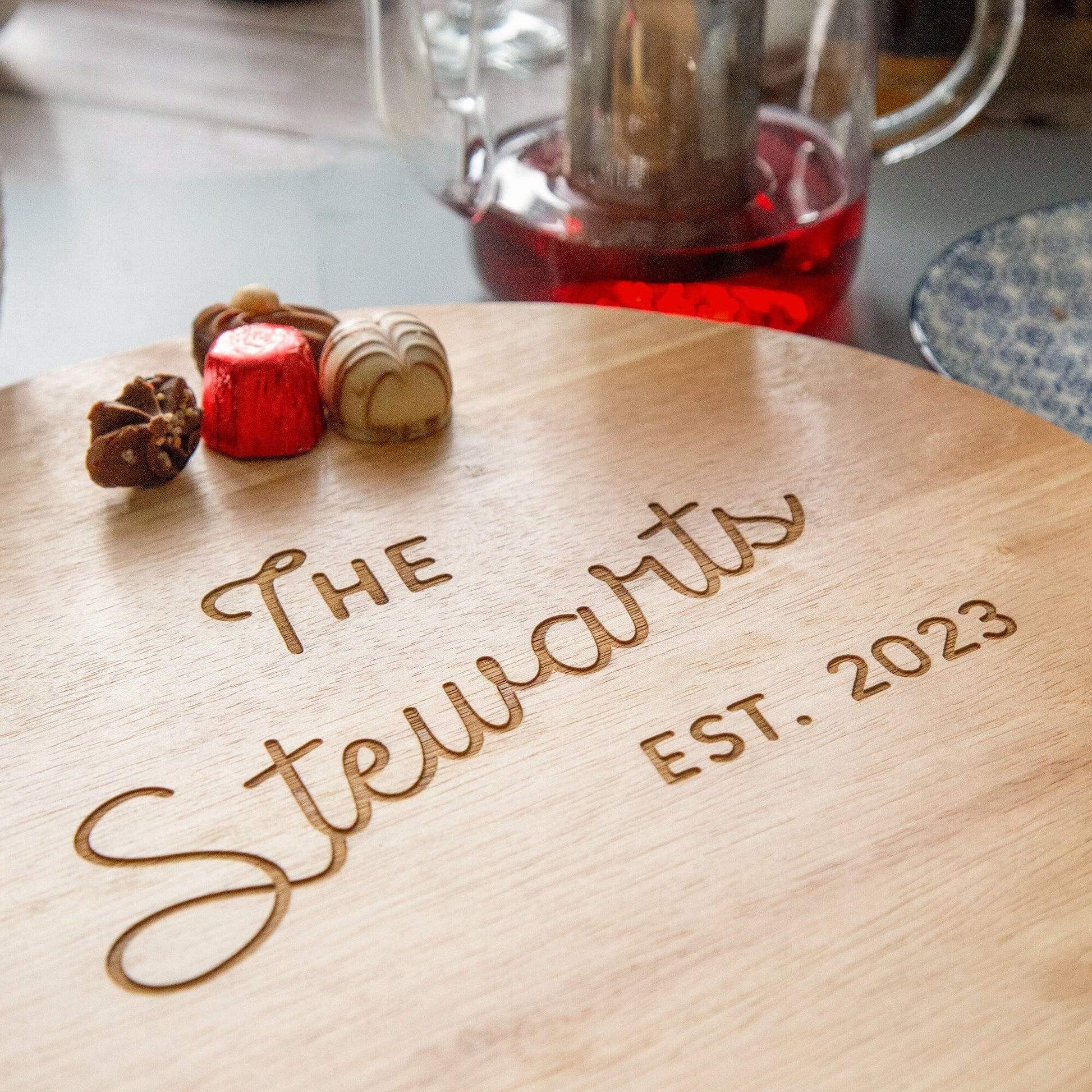 Personalised Family Heveawood Lazy Susan