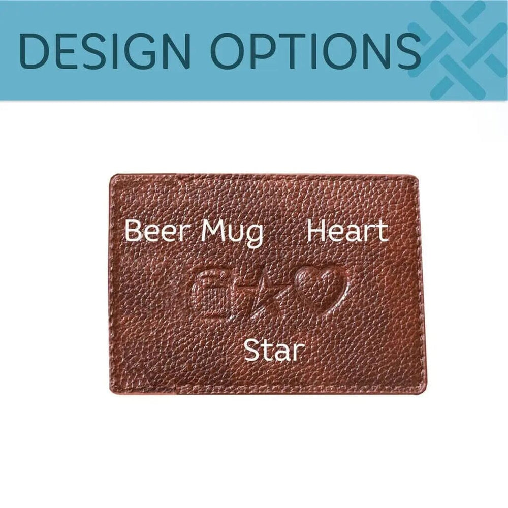 preview of personsalisation on bottle carrier product made of faux leather