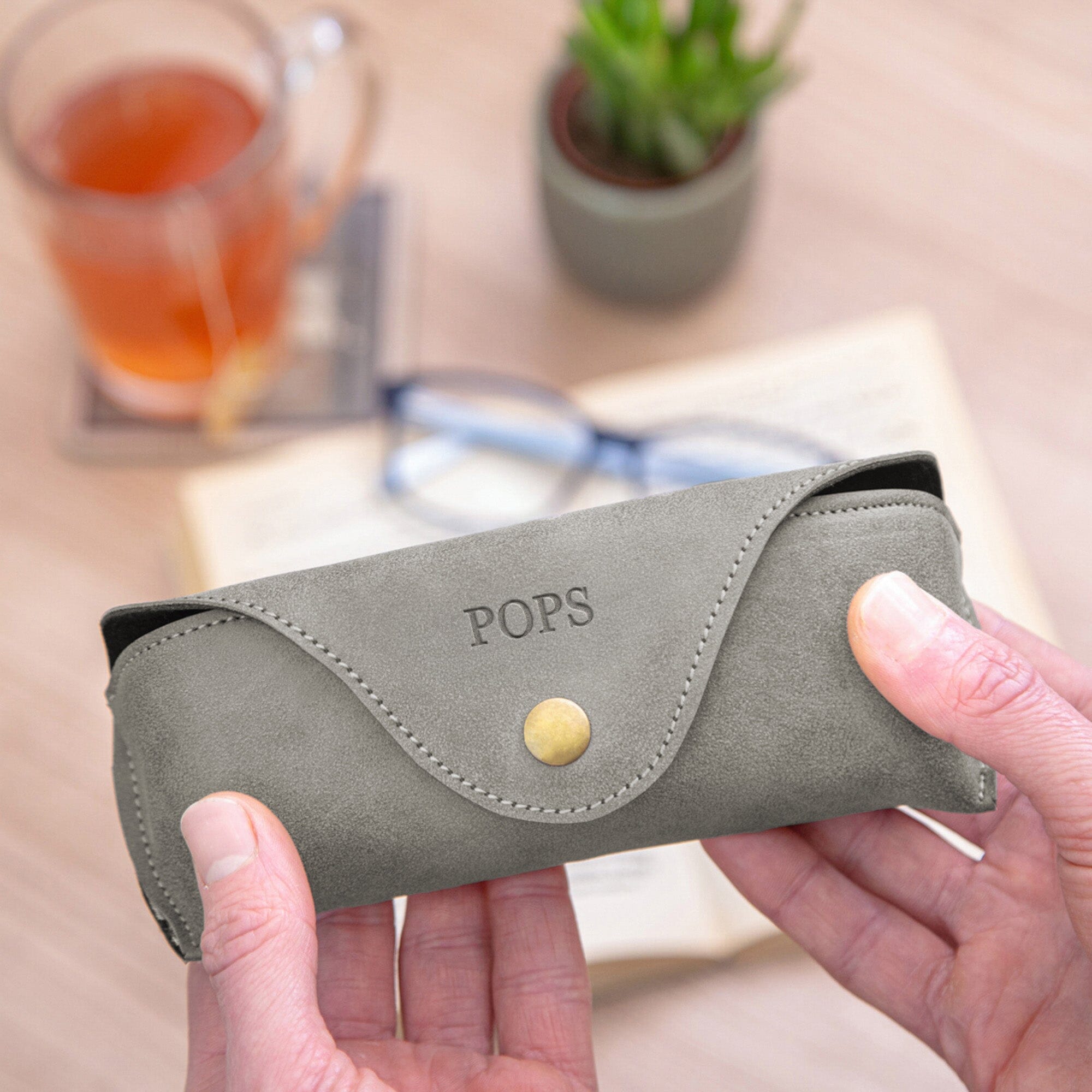 Personalised Faux Leather Glasses Case