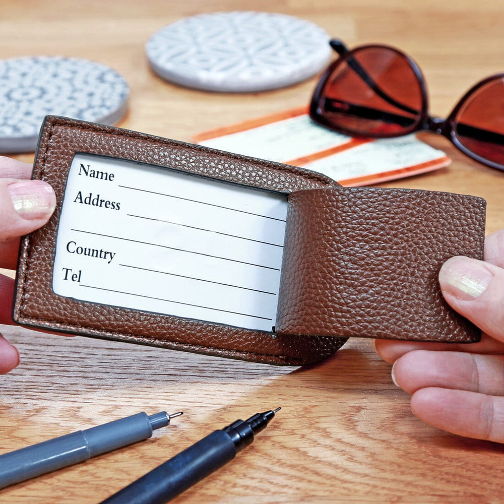 address slip within a luggage tag