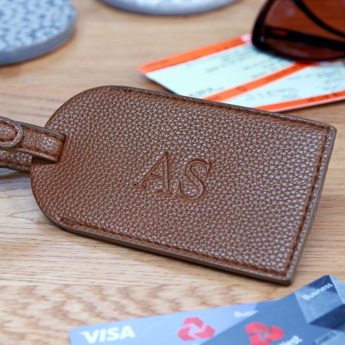 no foil debossed luggage tag