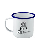 Personalised Fishing Enamel Mug - Duncan Stewart 1978 Enamel-White-with-Blue-Rim Duncan Stewart 1978