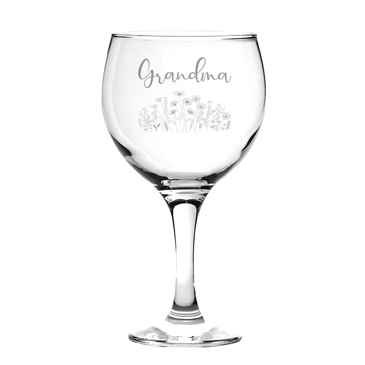 Personalised Floral Name Gin Glass