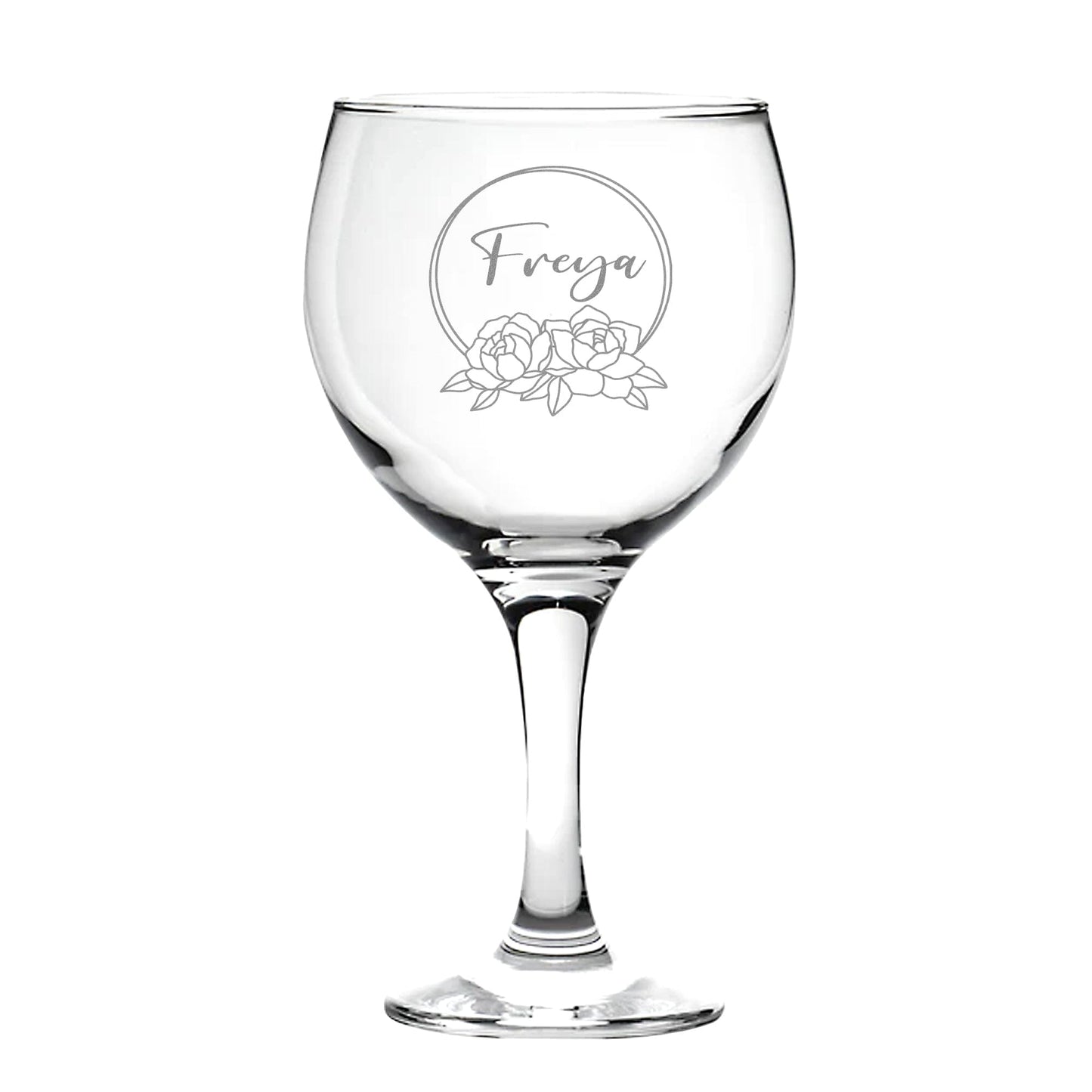 Personalised Flower Gin Glass
