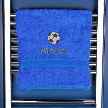 Personalised Football Bath Towel Egyptian - Royal  