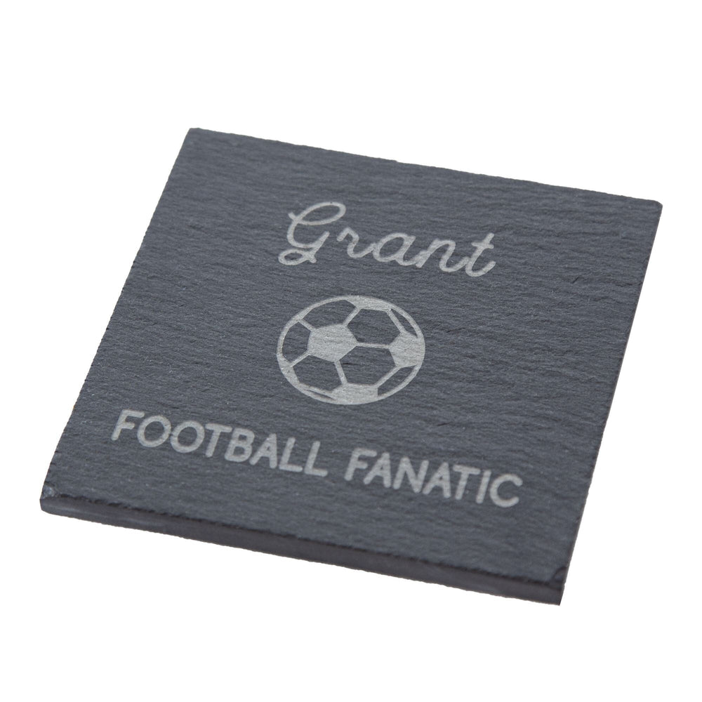 Football Fanatic Slate Coaster