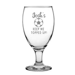 Personalised Football Stemmed Beer Glass