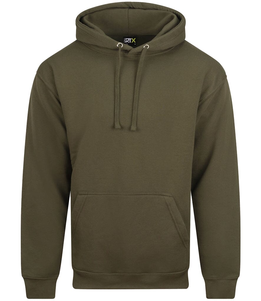 Green hoodie with a brand logo on a white background