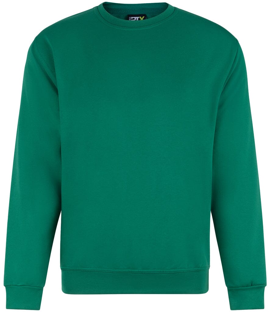 Green sweatshirt on a white background