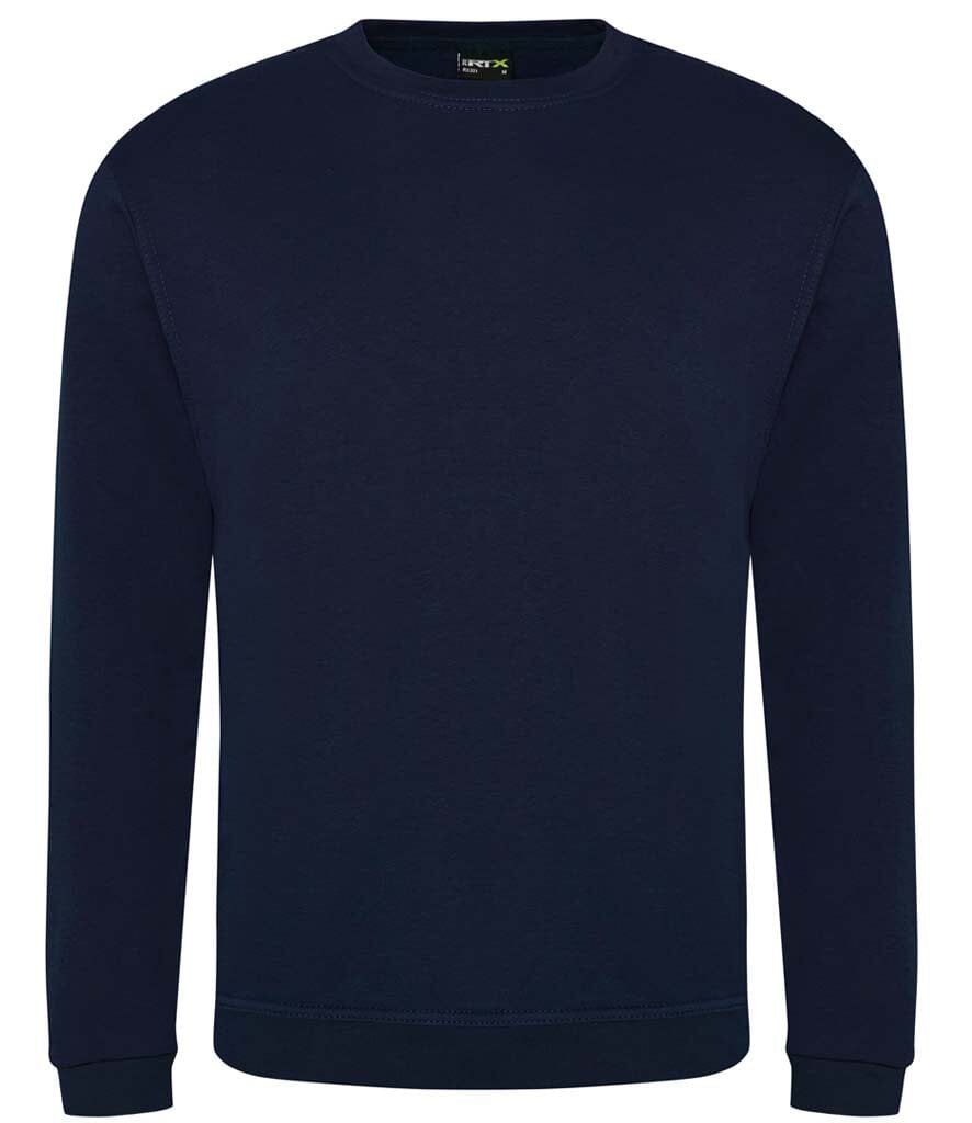 Navy blue sweatshirt on a white background