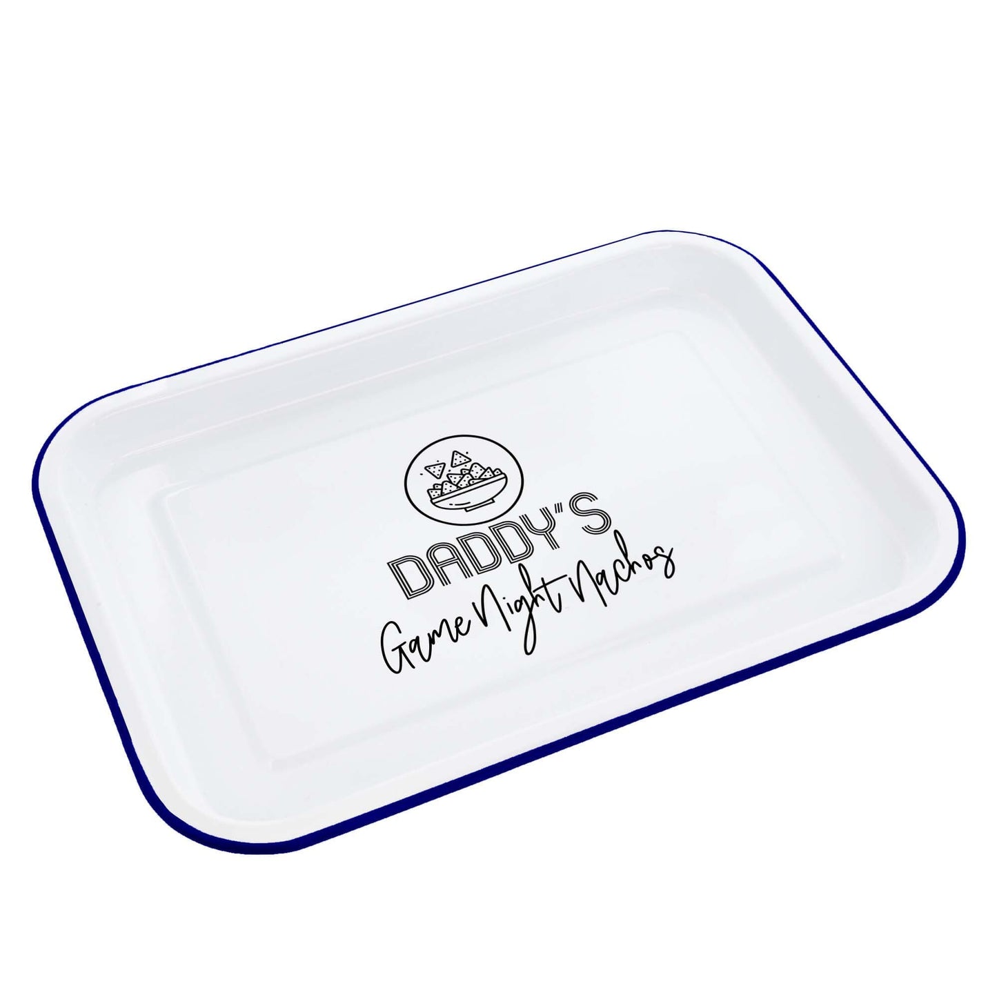 Personalised Game Night Nachos Enamel Tray