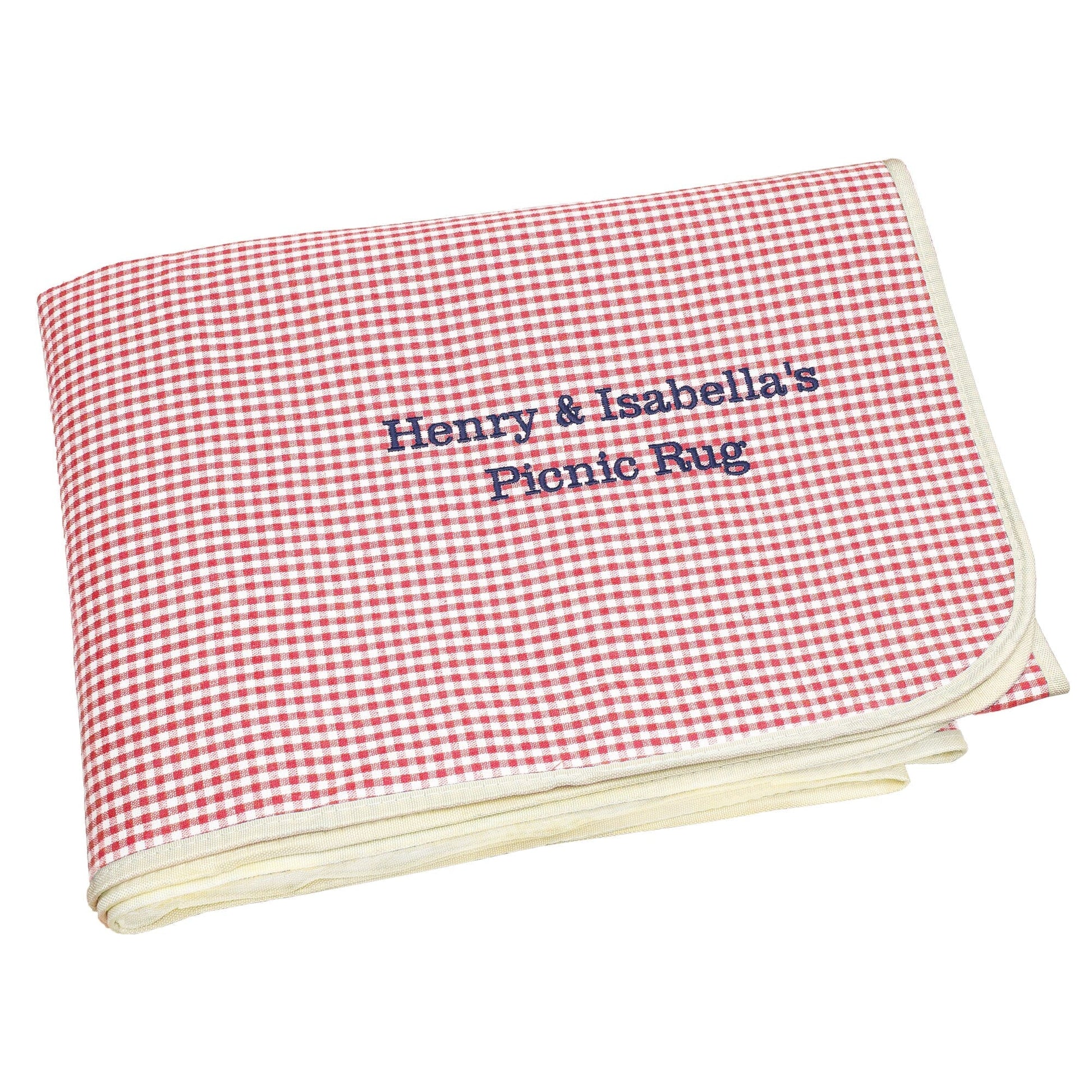 Red And White Gingham Picnic Blanket