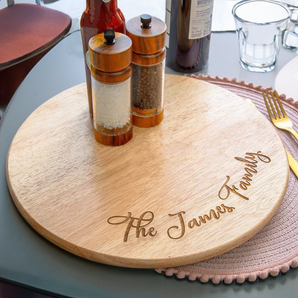 Personalised Heveawood Lazy Susan