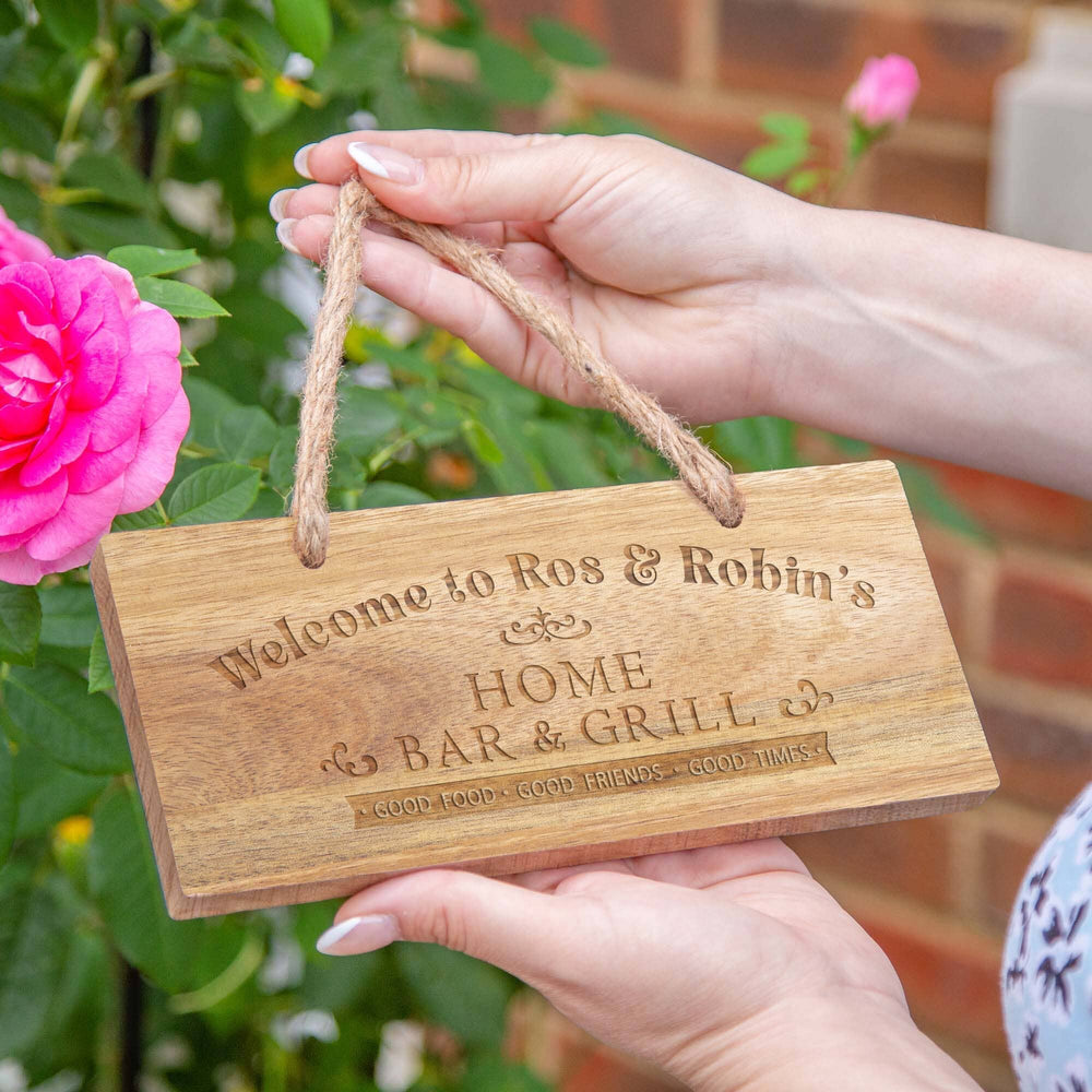 Personalised Home Bar Wooden Sign
