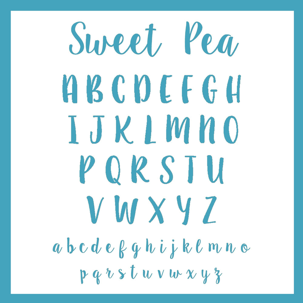 Sweet Pea Font Infographic
