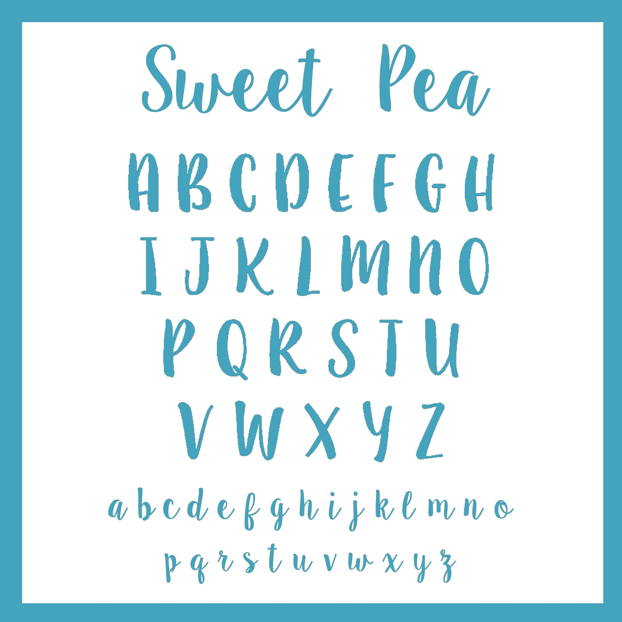 Sweet Pea Font Infographic