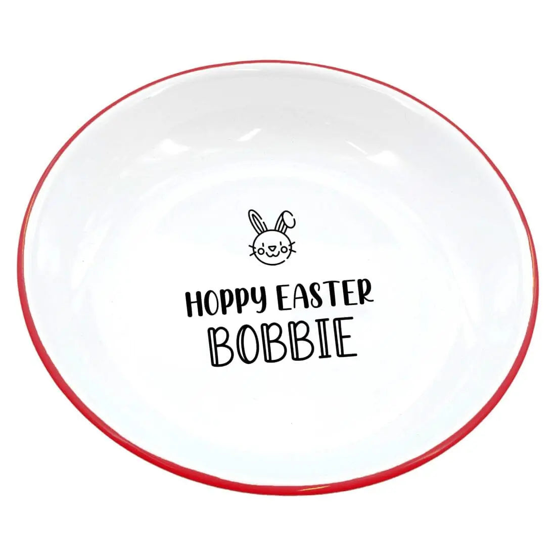 Personalised Hoppy Easter Enamel Bowl