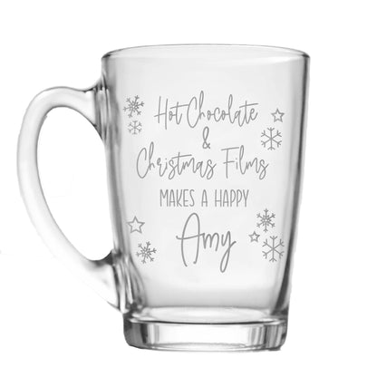 Personalised Hot Chocolate Glass Mug