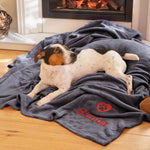 Personalised I Love My Dog Blanket Throw