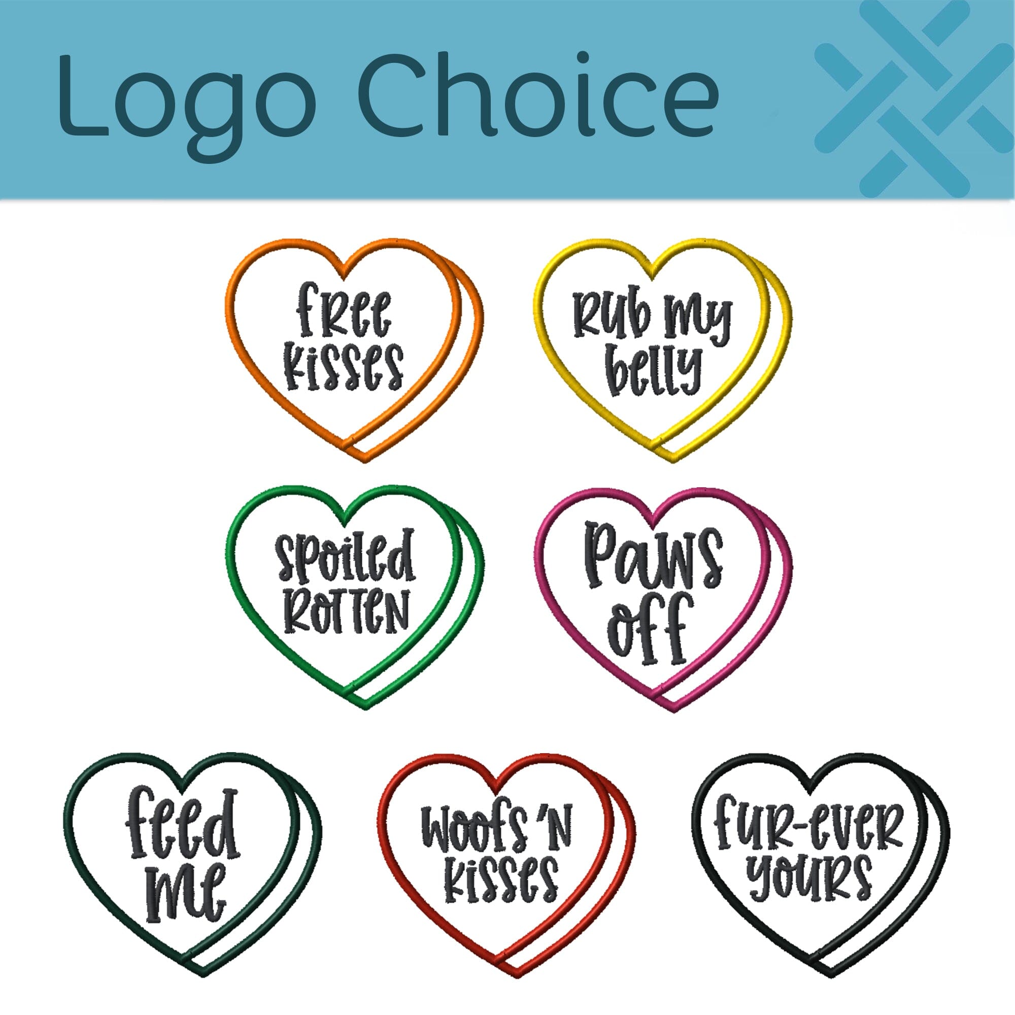 i love my dog logo choices