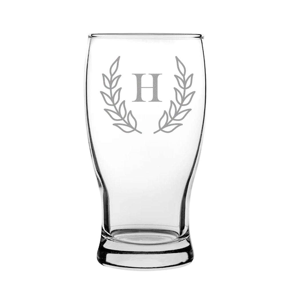 Personalised Initial Beer Glass
