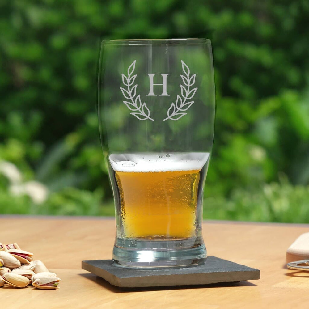 Personalised Initial Beer Glass