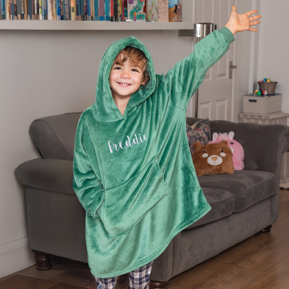 Personalised Kids Character Cushion Hooded Blanket – Two In One Hoodie And Plush Toy