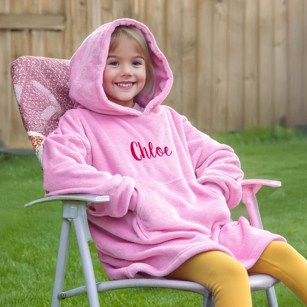 Personalised Kids Character Cushion Hooded Blanket – Two In One Hoodie And Plush Toy