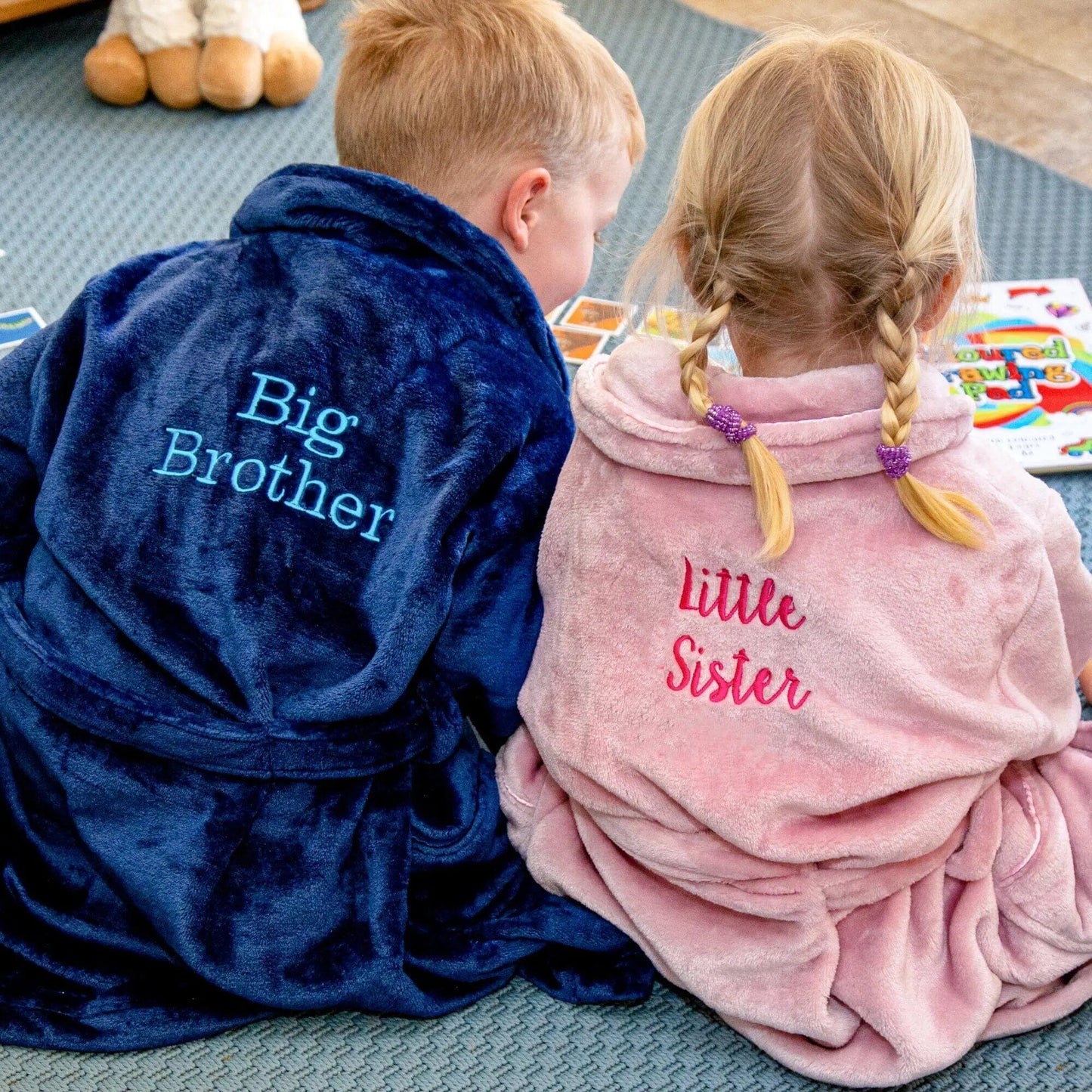 Personalsied Kids So Soft Robes - Front and Back Embroidery