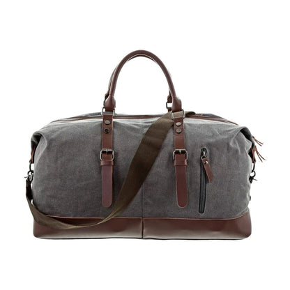 Personalised Luggage Tag And Large Canvas Holdall Set - Duncan Stewart 1978 Slate-Grey Duncan Stewart 1978