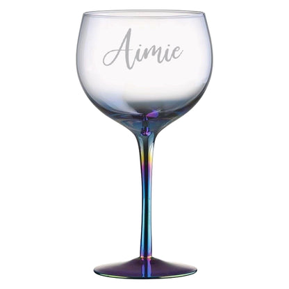 Personalised Metallic Balloon Gin Glass
