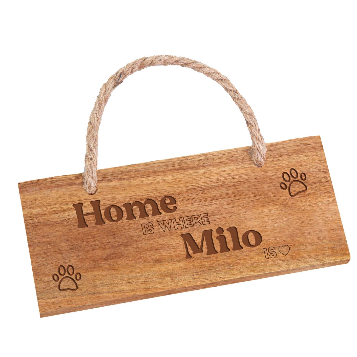 Personalised Pet Wooden Sign White Backdrop