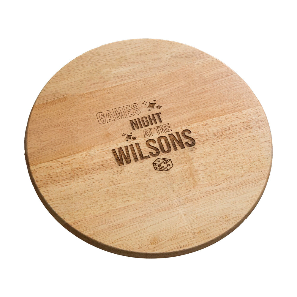 Personalised Poker Night Rotatable Serving Board