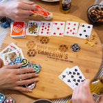Personalised Poker Night Rotatable Serving Board
