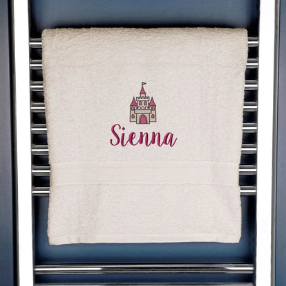 Personalised Princess Castle Bath Towel - Duncan Stewart 1978 Egyptian-Vanilla Duncan Stewart 1978