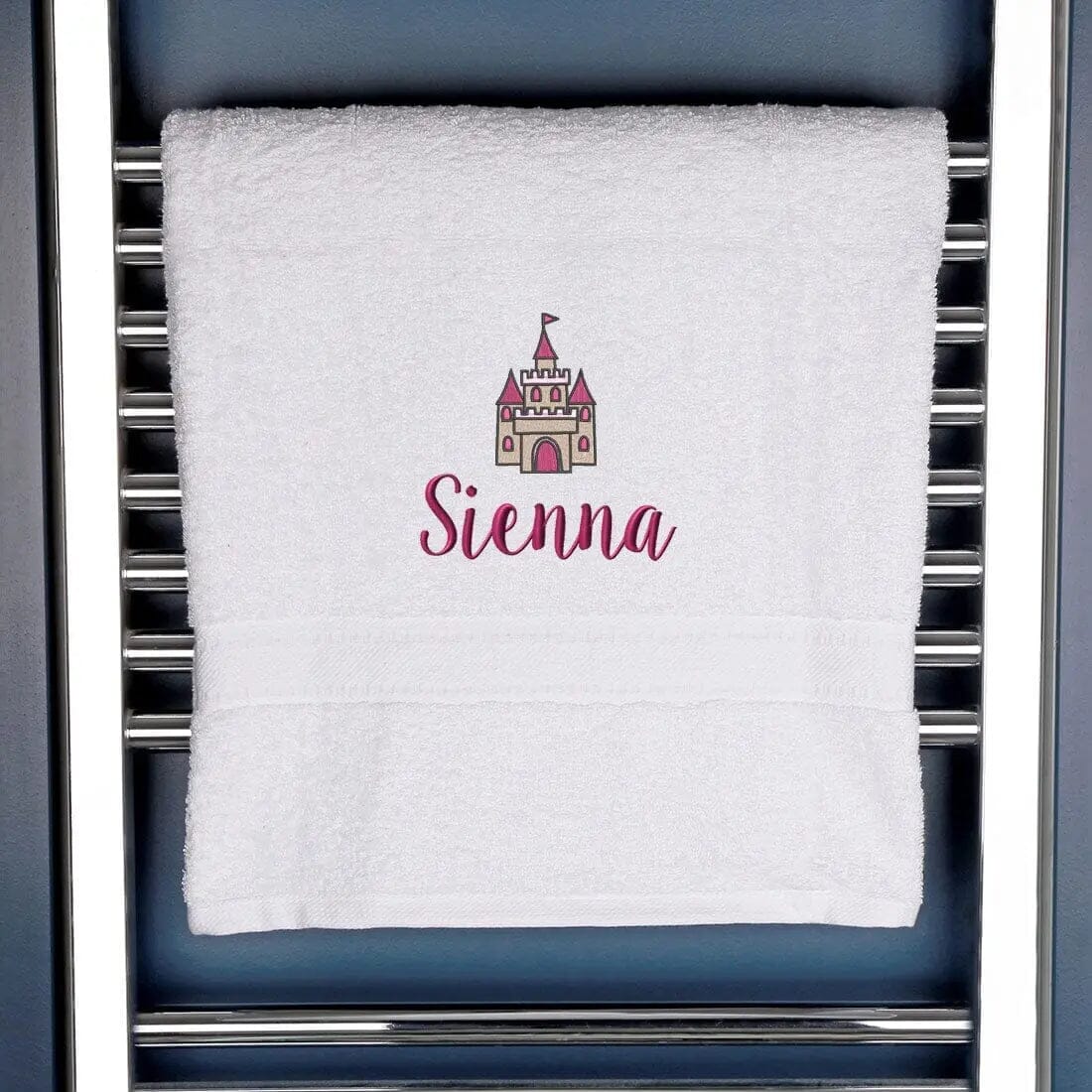 Personalised Princess Castle Bath Towel - Duncan Stewart 1978 Egyptian-White Duncan Stewart 1978