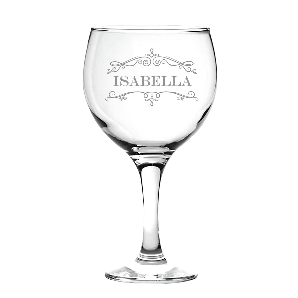 Personalised Retro Design Gin Glass