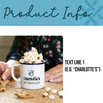 Personalised Retro Hot Chocolate Enamel Mug   