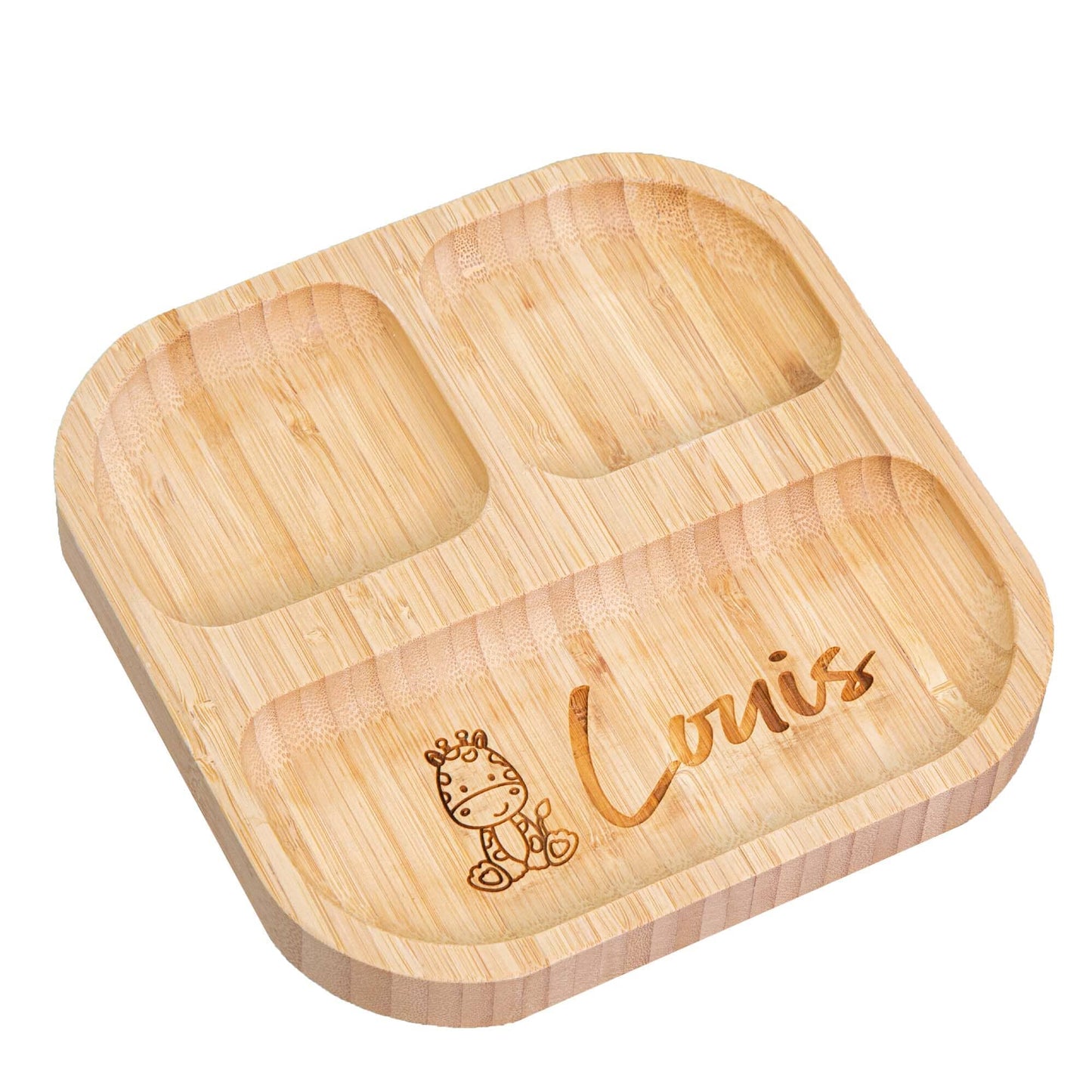 personalised-safari-children-s-bamboo-suction-plate