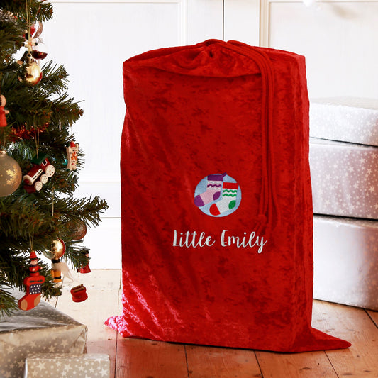 Personalised Christmas Sack with Christmas Stockings Logo Lifestyle Christmas decor