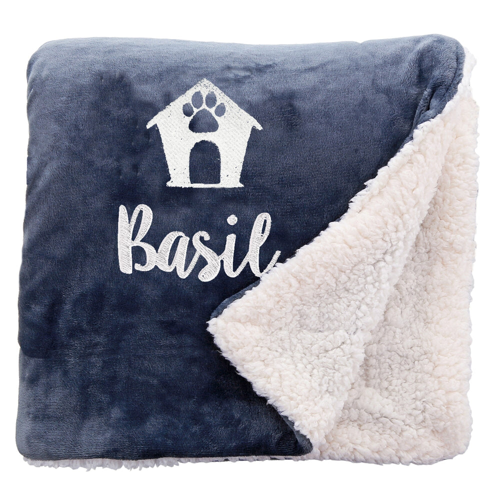 Personalised I Love My Dog Sherpa Blanket
