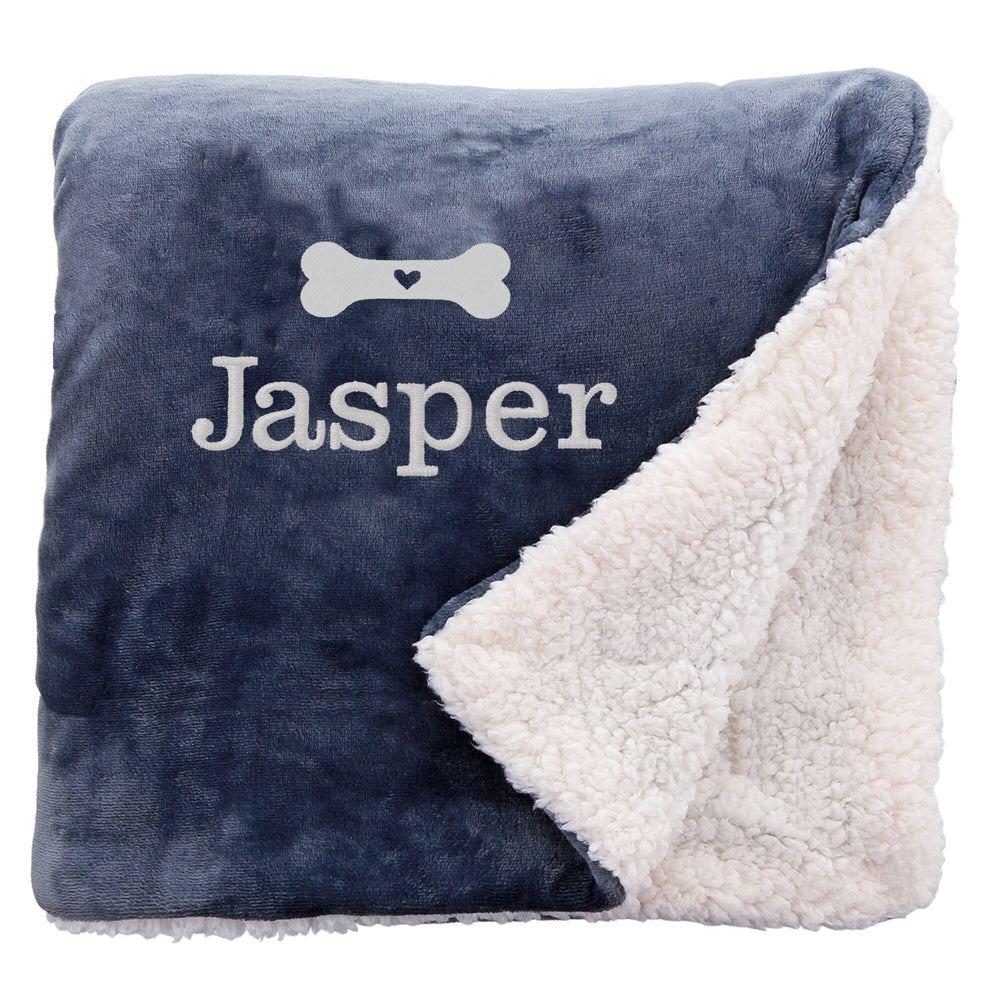 Personalised I Love My Dog Sherpa Blanket