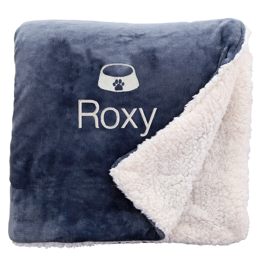 Personalised I Love My Dog Sherpa Blanket