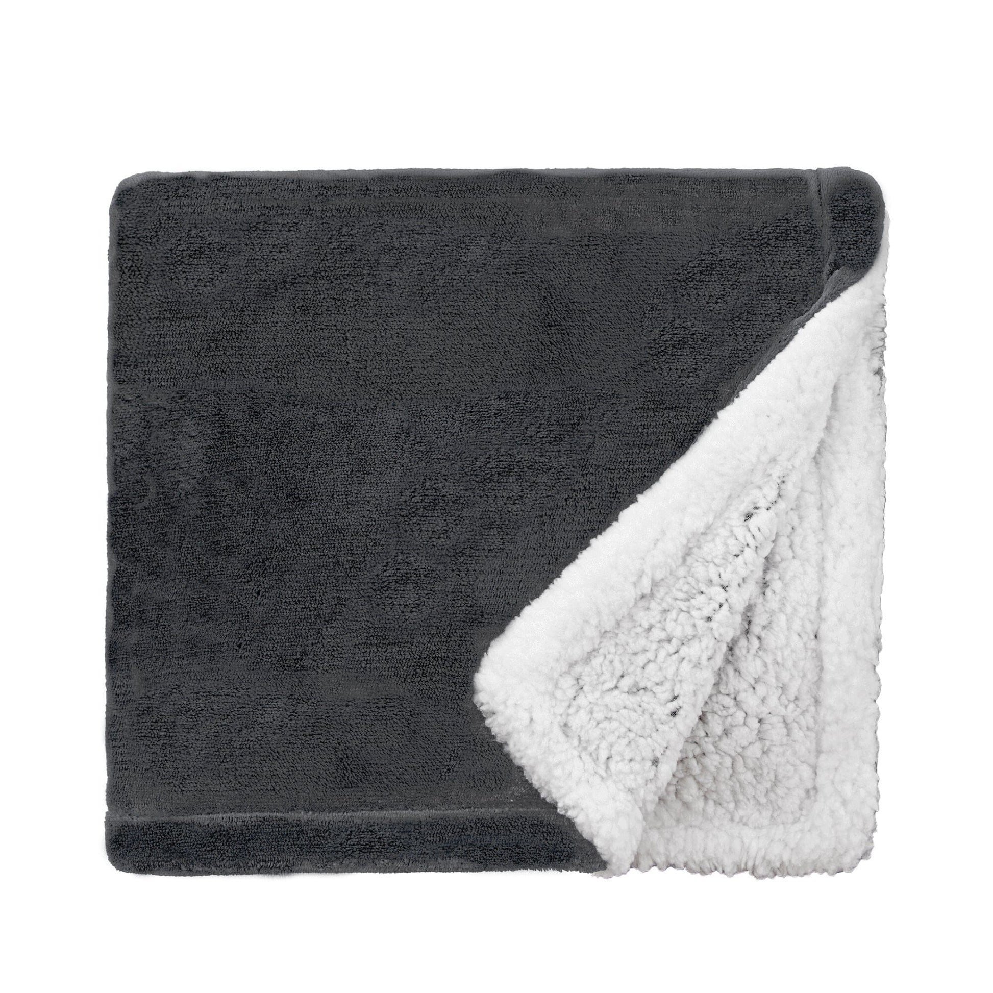 Black mini sherpa blanket 70 x 110cm