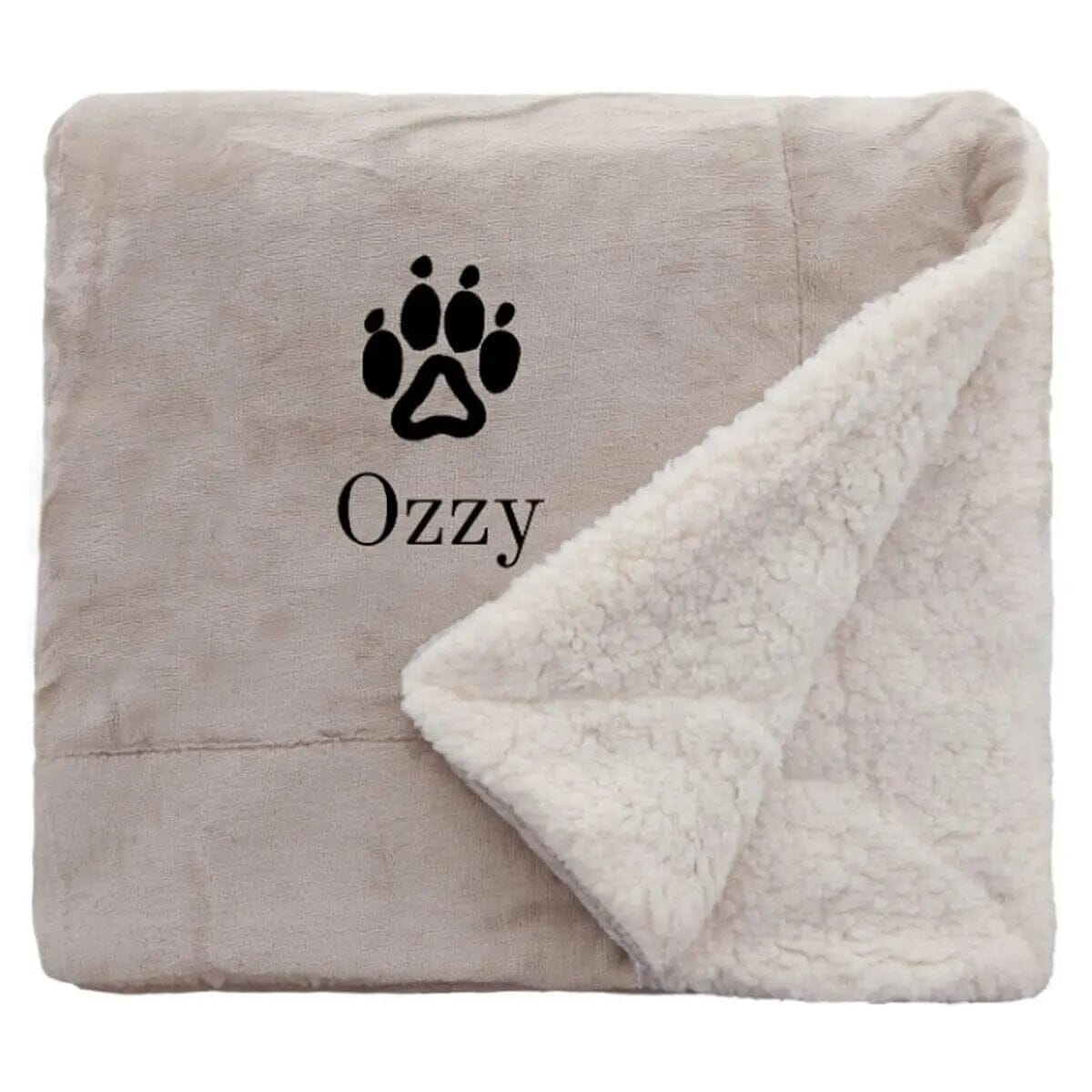 Personalised Sherpa Fleece Dog Blanket   