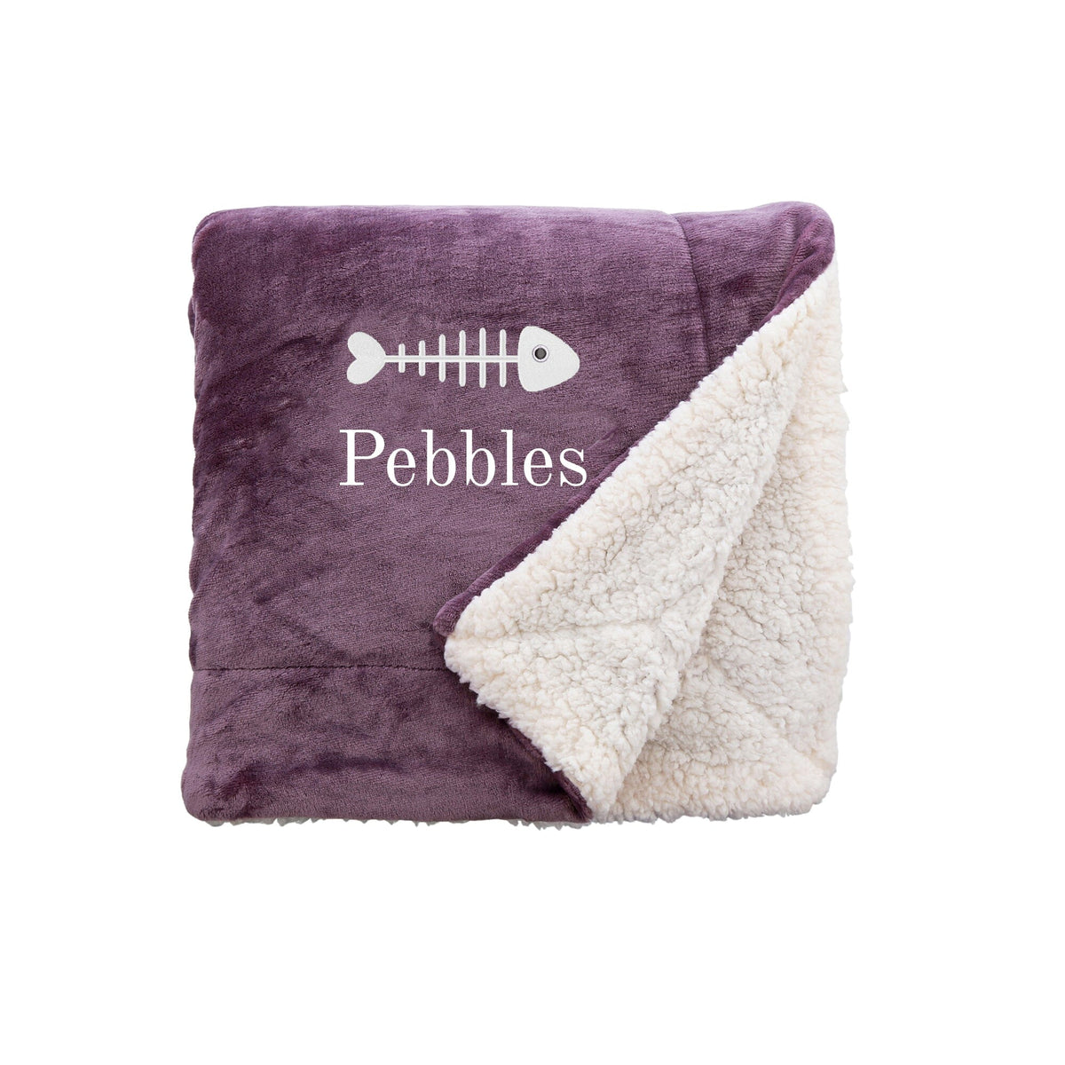 Personalised Sherpa Style Cat Blanket